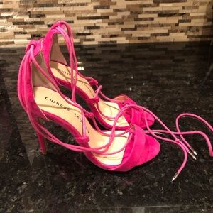 Chinese Laundry Shocking Pink Heels